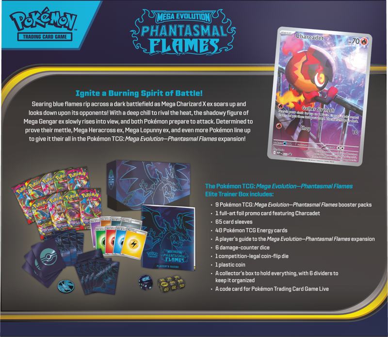 Pokemon Mega Evolution Phantasmal Flames Elite Trainer Box