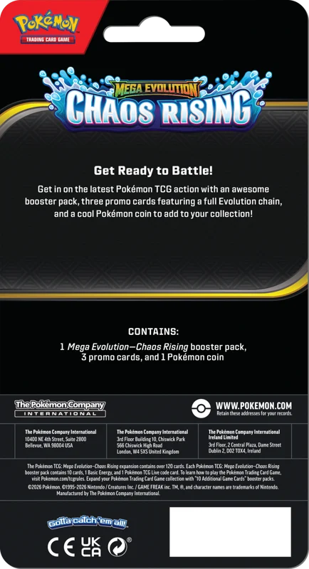 Pokemon TCG Mega Evolution Chaos Rising Premium Checklane Blister Pawmot
