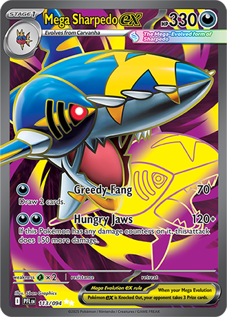 113/094 - Mega Sharpedo Ex (Ultra Rare)