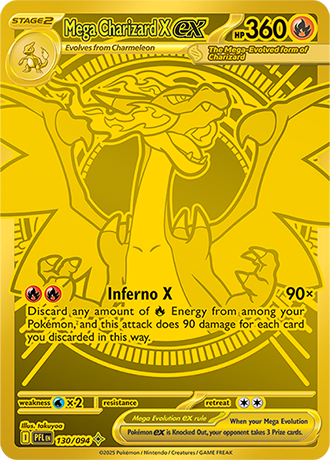 130/094 - Mega Charizard X Ex (Mega Hyper Rare)