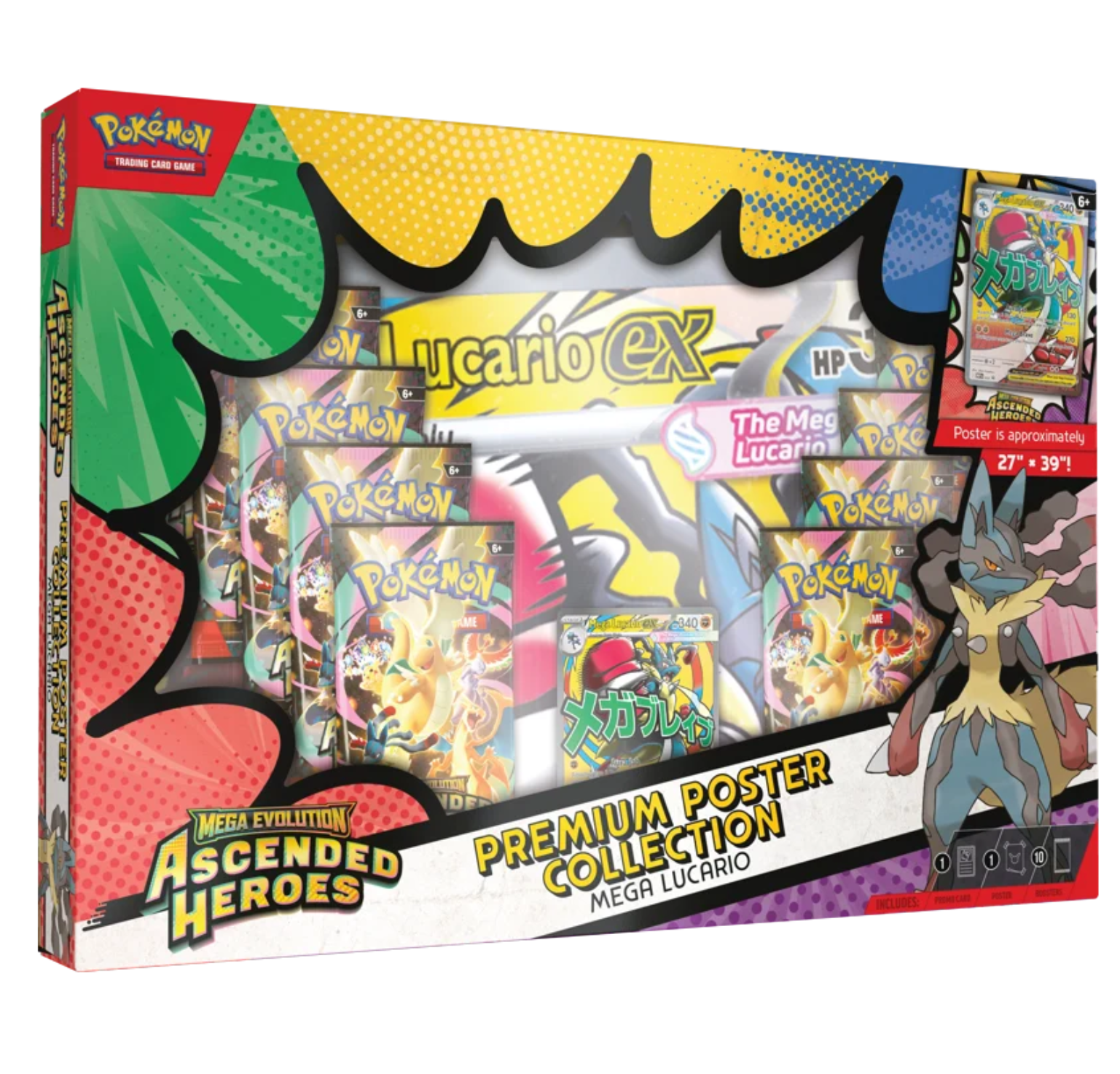 Pokemon TCG: Ascended Heroes - Premium Poster Collection Mega Lucario EX