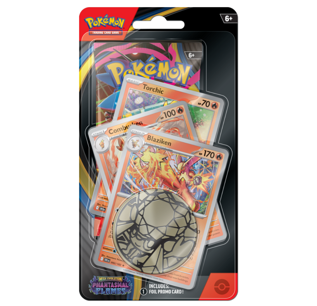 Pokemon Mega Evolution Phantasmal Flames Premium Checklane Blister Blaziken