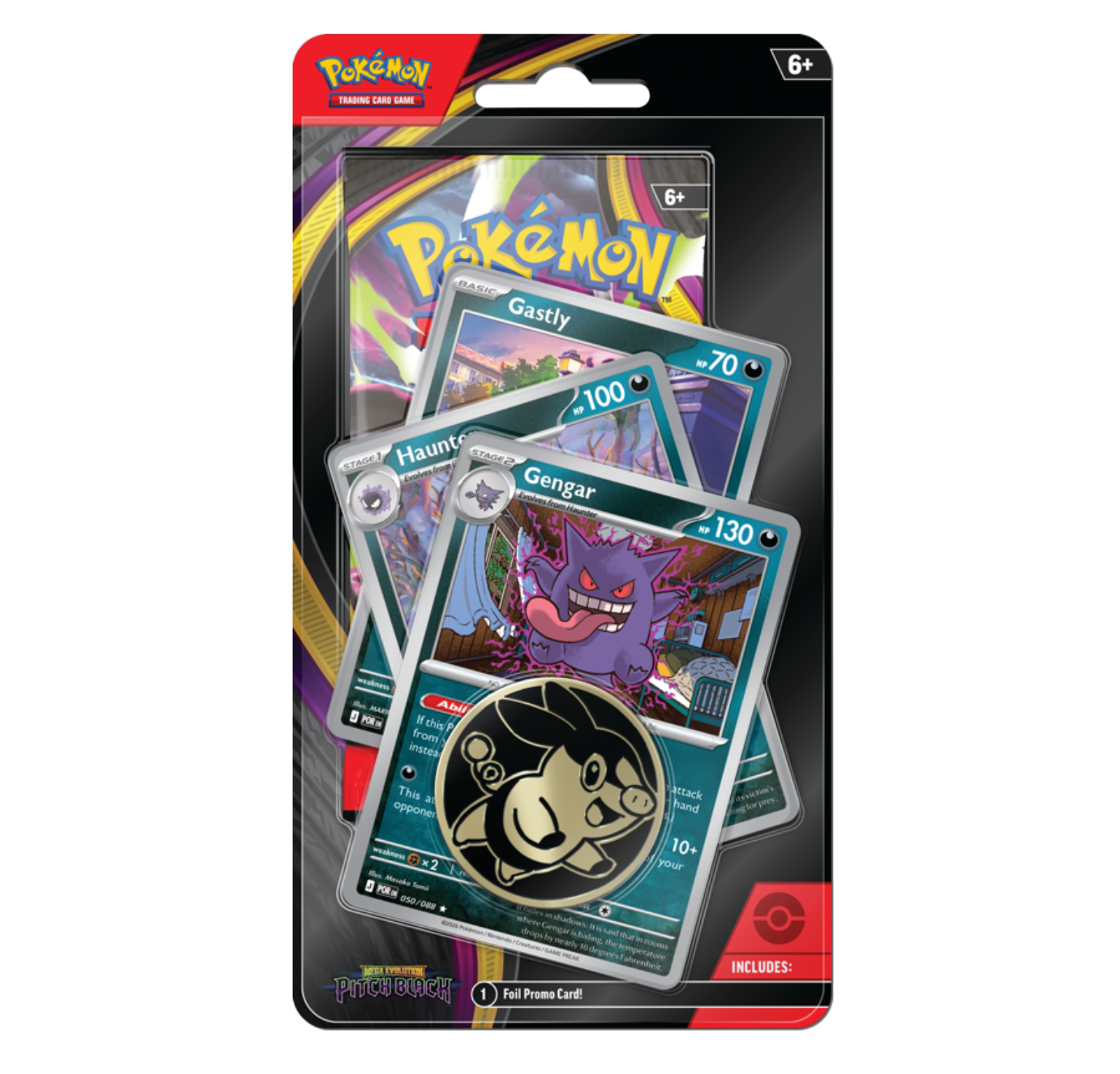 Pokemon TCG Mega Evolution - Pitch Black Premium Checklane Blister Gengar