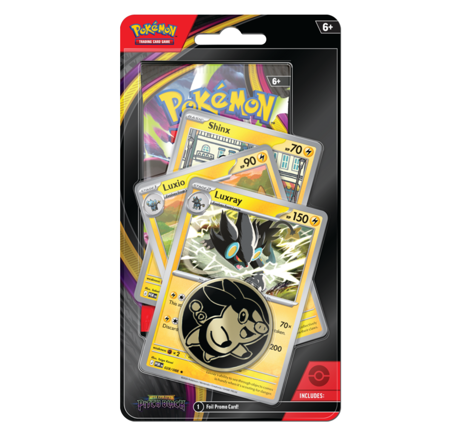 Pokemon TCG Mega Evolution - Pitch Black Premium Checklane Blister Luxray