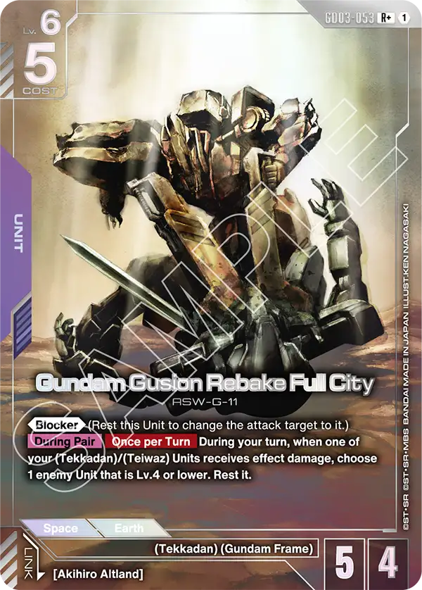 GD03-053 - Gundam Gusion Rebake Full City (R+) (Alt Art)
