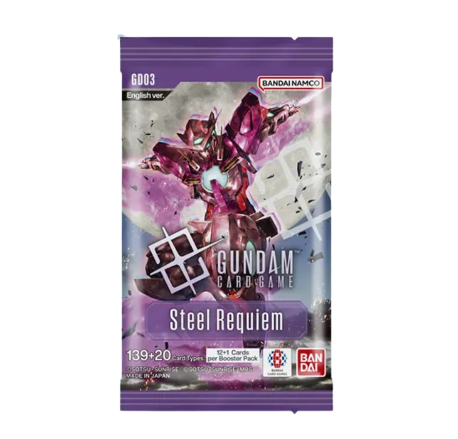 Gundam Card Game - GD03 Steel Requiem Booster Pack (12 Cards)