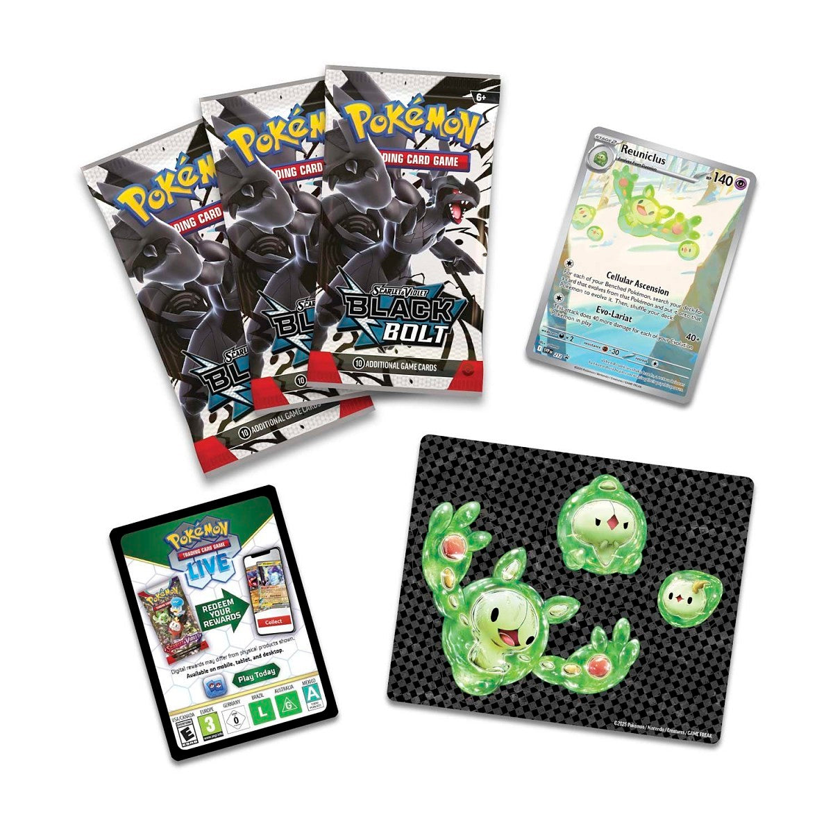 Pokemon Scarlet & Violet Black Bolt Tech Sticker Collection Reuniclus