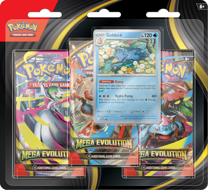 Pokemon Mega Evolution 3 Pack Blister Golduck