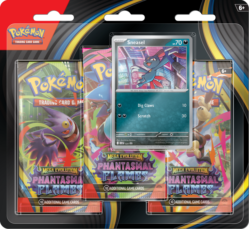 Pokemon Mega Evolution Phantasmal Flames 3 Pack Blister Sneasel