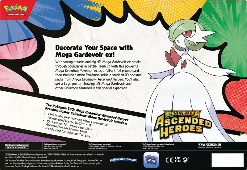 Pokemon TCG: Ascended Heroes - Premium Poster Collection Mega Gardevoir EX