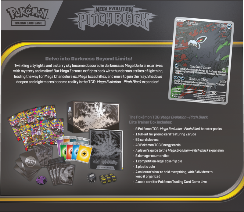 Pokemon TCG Mega Evolution - Pitch Black Elite Trainer Box (ETB)