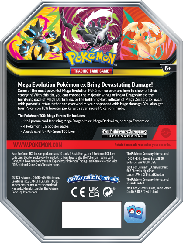 Pokemon TCG Mega Forces - Mega Darkrai EX Gift Tin