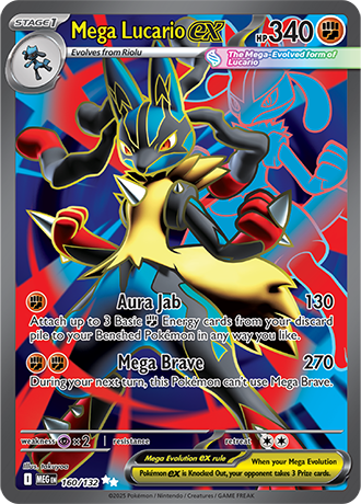 160/132 - Mega Lucario Ex (Ultra Rare)