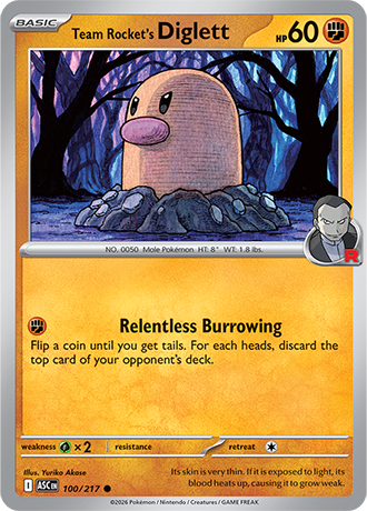 100/217 - Team Rocket's Diglett