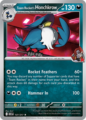 127/217 - Team Rocket's Honchkrow