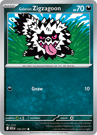 130/217 - Galarian Zigzagoon