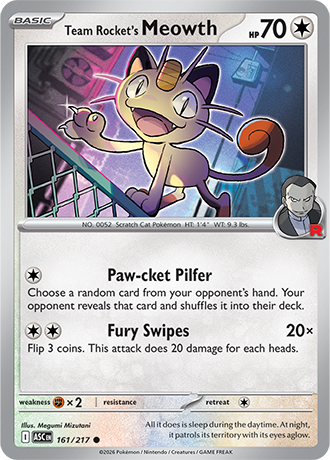 161/217 - Team Rocket's Meowth