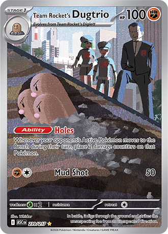 239/217 - Team Rocket's Dugtrio (Illustration Rare)