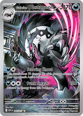 245/217 - Galarian Obstagoon (Illustration Rare)
