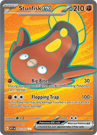 252/217 - Stunfisk Ex (Ultra Rare)