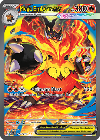 273/217 - Mega Emboar Ex (Special illustration Rare)