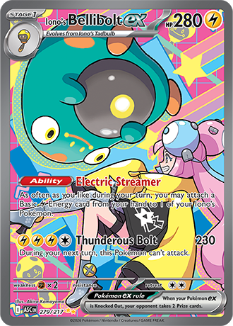 279/217 - Iono's Bellibolt Ex (Special illustration Rare)