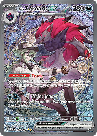 286/217 - N's Zoroark Ex (Special illustration Rare)