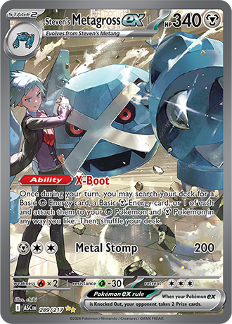 289/217 - Steven's Metagross Ex (Special illustration Rare)