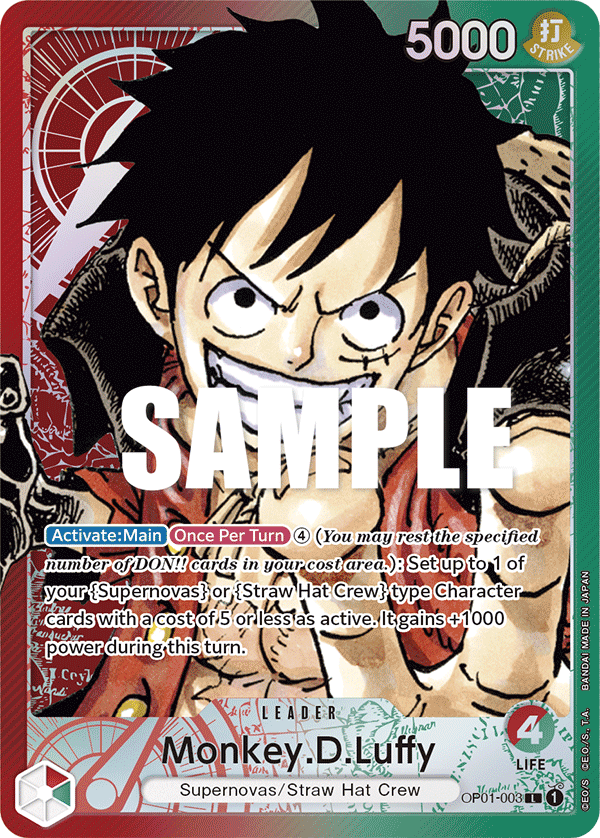 OP01-003 - Monkey.D.Luffy (Leader) (Alt Art)
