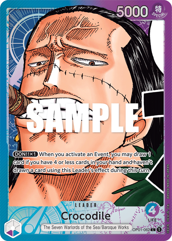 OP01-062 - Crocodile (Leader) (Alt Art)