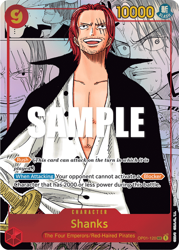 OP01-120 - Shanks (SEC) (Alt Art) (Manga Rare)