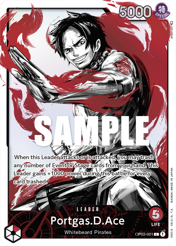 OP03-001 - Portgas.D.Ace (Leader) (Alt Art)