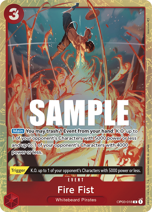 OP03-018 - Fire Fist (Alt Art)