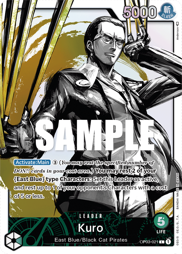 OP03-021 - Kuro (Leader) (Alt Art)