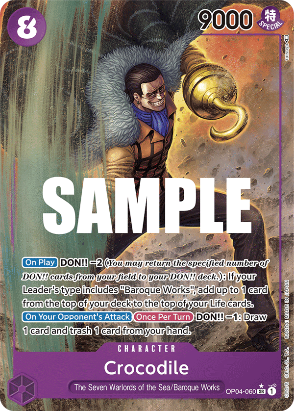OP04-060 - Crocodile (SR) (Alt Art)