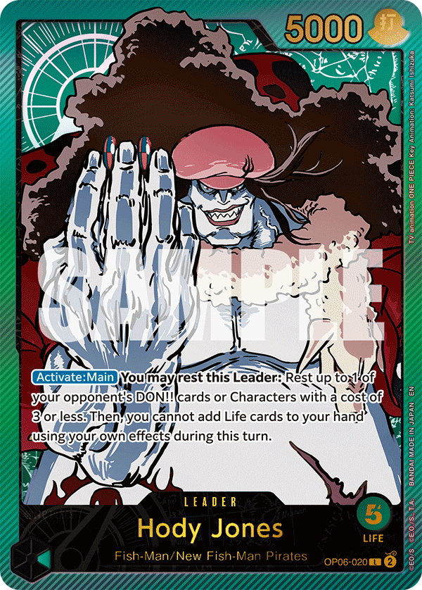 OP06-020 - Hody Jones (Leader) (Alt Art) (Special)