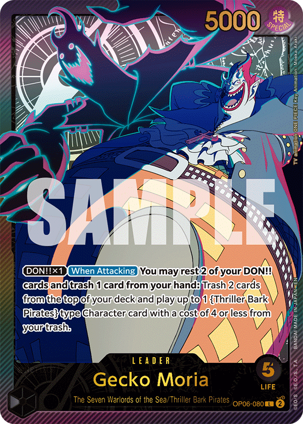 OP06-080 - Gecko Moria (Leader) (Alt Art) (Special)