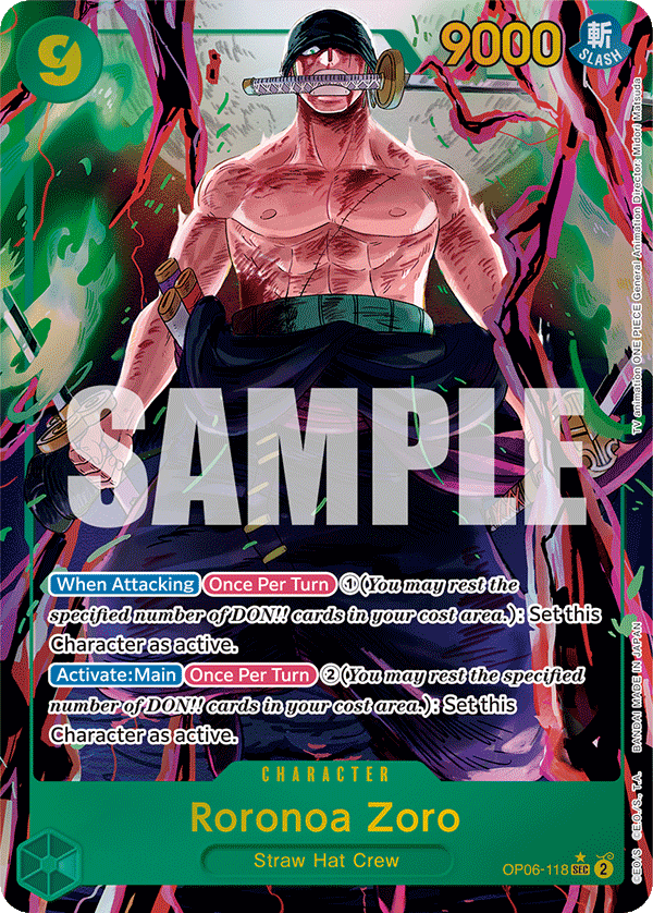 OP06-118 - Roronoa Zoro (SEC) (Alt Art)