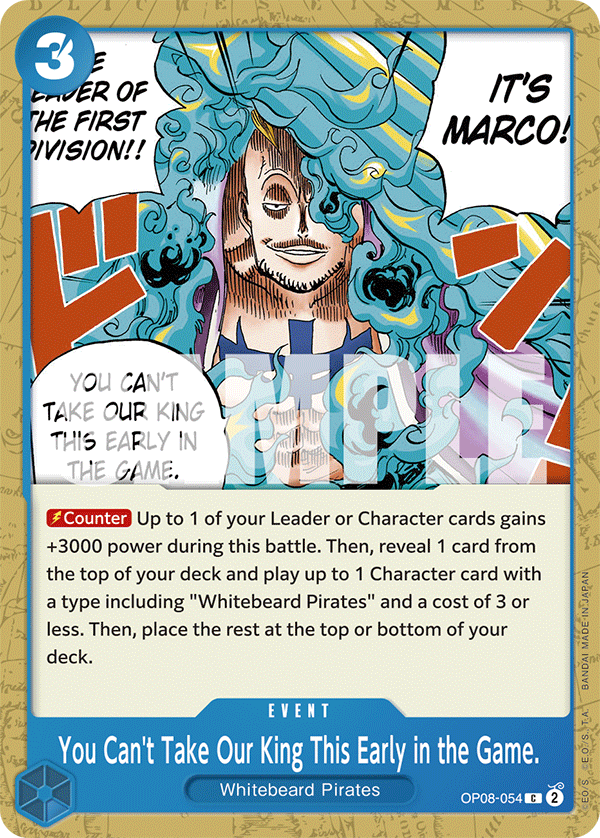 OP08-054 - You Can't Take Our King This Early in the Game.