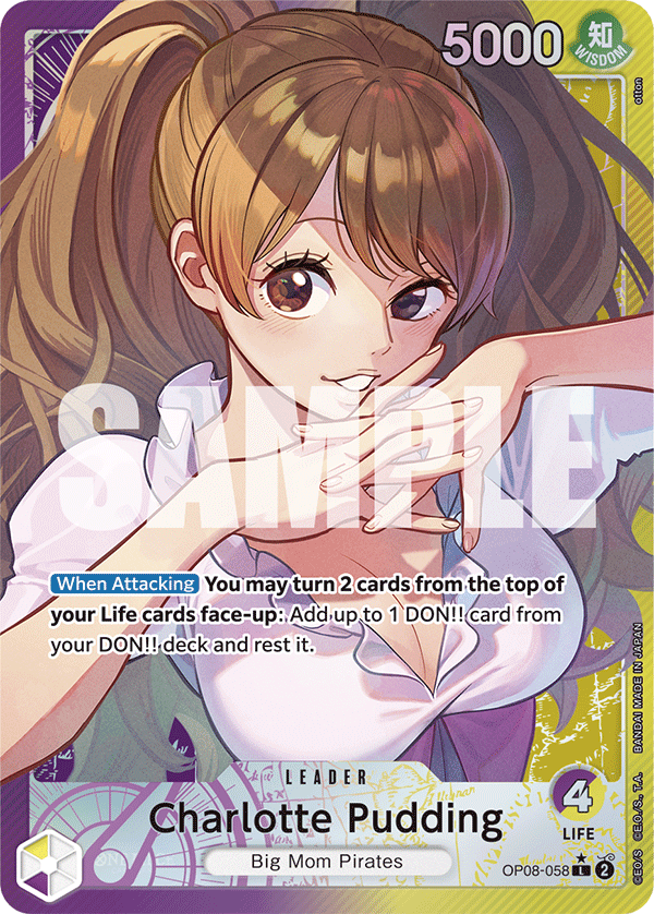 OP08-058 - Charlotte Pudding (Leader) (Alt Art)