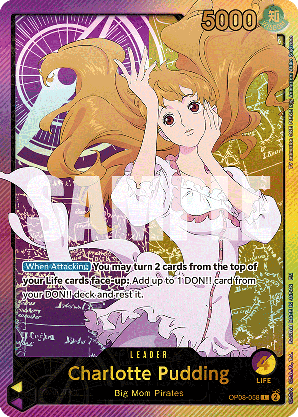 OP08-058 - Charlotte Pudding (Leader) (Alt Art) (Special)