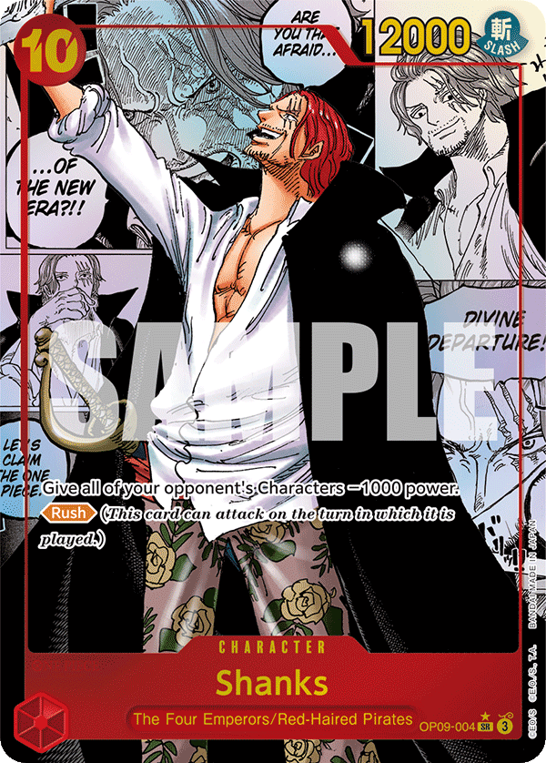 OP09-004 - Shanks (SR) (Alt Art) (Manga Rare)