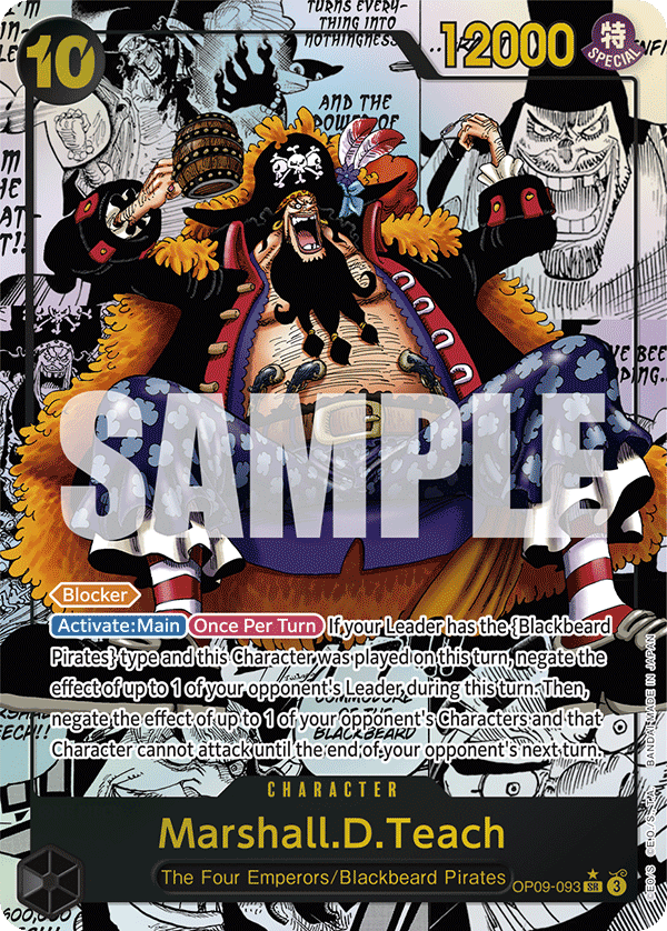 OP09-093 - Marshall.D.Teach (SR) (Alt Art) (Manga Rare)