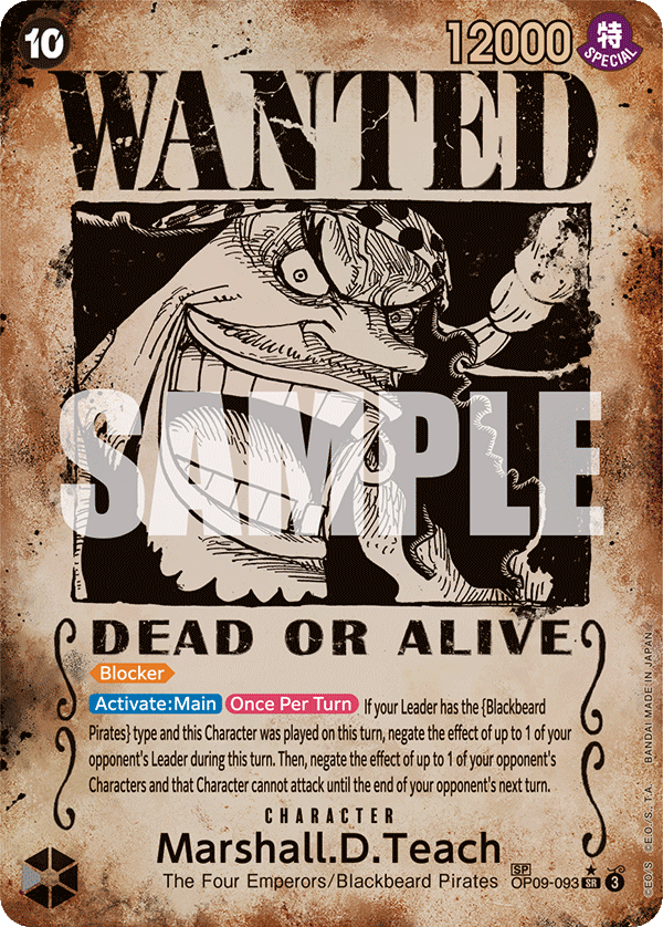 OP09-093 - Marshall.D.Teach (SR) (Alt Art) (Wanted)