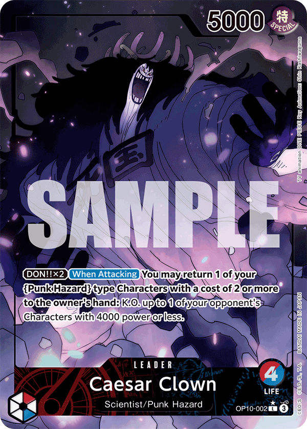 OP10-002 - Caesar Clown (Leader) (Alt Art)