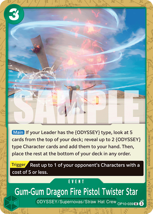 OP10-039 - Gum-Gum Dragon Fire Pistol Twister Star