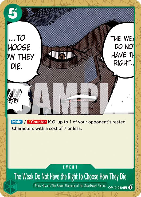 OP10-040 - The Weak Do Not Have the Right to Choose How They Die