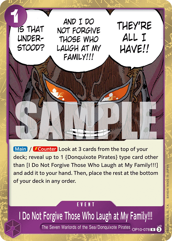 OP10-078 - I Do Not Forgive Those Who Laugh at My Family!!!