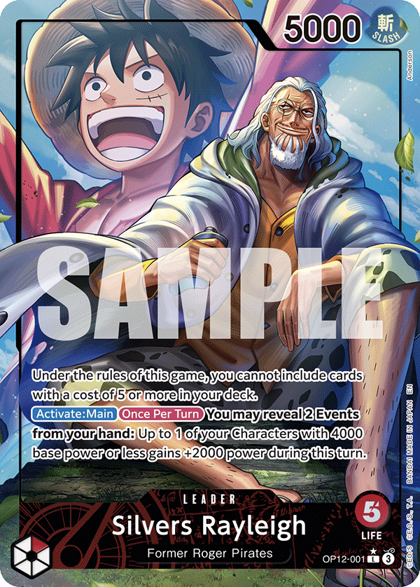 OP12-001 - Silvers Rayleigh (Leader) (Alt Art)