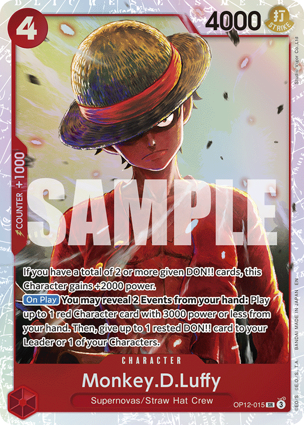 OP12-015 - Monkey.D.Luffy (SR)